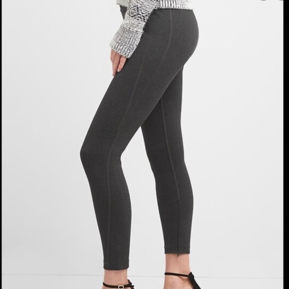 Gap Hi Rise Clean Ankle Zipper Detail Stretch Casual Legging in Rich Olive Green